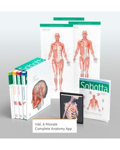 Sobotta Atlas der Anatomie，3 Bände+Lentabellen+Schuber海报系列和6人版Zugang zur完整解剖应用程序